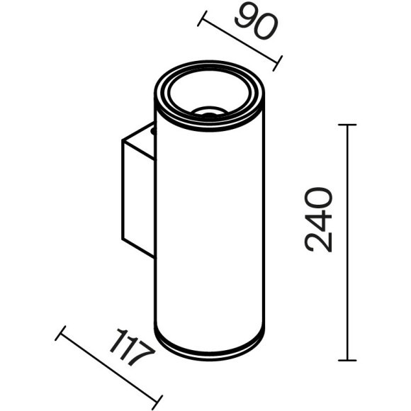 Настенный светильник (бра) Outdoor O303WL-L24W3K