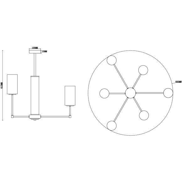 Люстра на штанге Freya FR5184PL-06CH Agnes под лампы 6xE14 60W Люстра на штанге Freya FR5184PL-06CH Agnes под лампы 6xE14 60W
