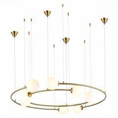 SL1186.303.08 Светильник подвесной ST-Luce Латунь/Молочный G9 8*5W ARKOS SL1186.303.08 Светильник подвесной ST-Luce Латунь/Молочный G9 8*5W ARKOS