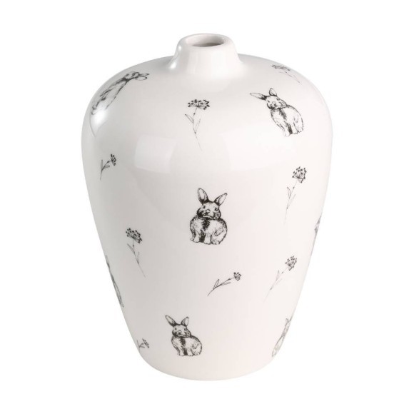 427907 Ваза GOPENG ?140, H190 керамика, белый, черный 427907 Ваза GOPENG ?140, H190 керамика, белый, черный