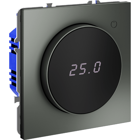 Терморегулятор электронный VOLTUM S70 с индикацией и датчиком, для теплого пола, (титан)