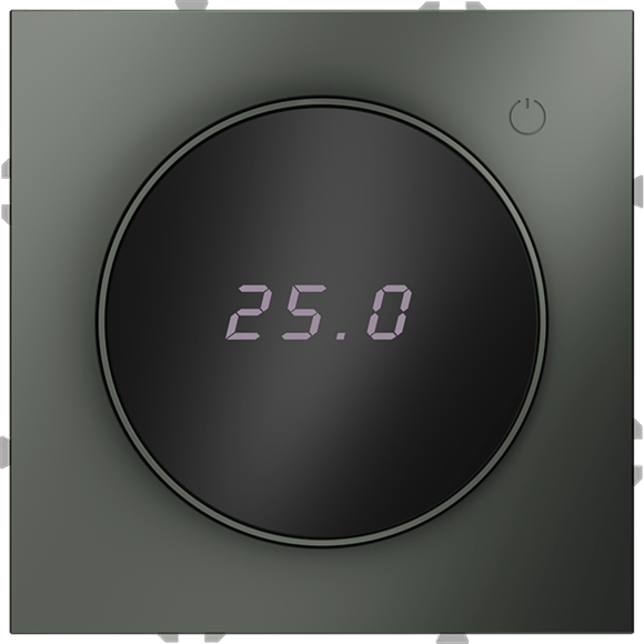 Терморегулятор электронный VOLTUM S70 с индикацией и датчиком, для теплого пола, (титан)