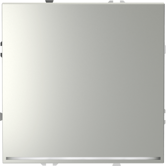 Проходной переключатель встраиваемый VOLTUM S70 одноклавишный с подсветкой 10А, (сталь)