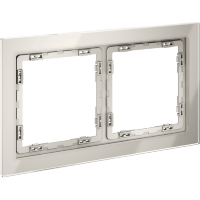 Рамка стеклянная VOLTUM S70 на 2 поста, (кашемир, стекло)