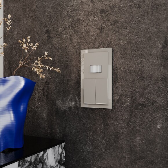 Рамка стеклянная VOLTUM S70 на 2 поста, (кашемир, стекло)