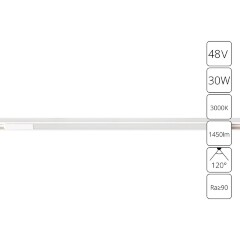 A7285PL-1WH Трековый магнитный светодиодный светильник Arte Lamp Optima CRI90+ 3000К 1450Лм 120° 30Вт