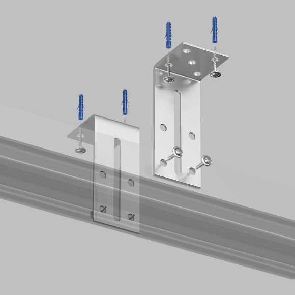 Комплект из 2 монт. планок для шинопроводов в натяжные потолки TR3045-AL