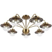 SLE110102-07 Светильник потолочный Античная бронза/Прозрачный E14 7*40W GARONNI
