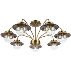 SLE110102-07 Светильник потолочный Античная бронза/Прозрачный E14 7*40W GARONNI