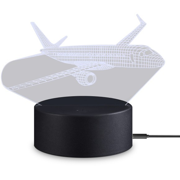 Freya Meta FR6147TL-L5B1 Аккумуляторный LED-ночник самолет USB TYPE-C, 5 Вт, 3000-6000К, CRI 80, 300 лм, 120°, основание черный акрил, плафон акриловый, сенсорный выключатель (он же переключатель цвет. температуры)