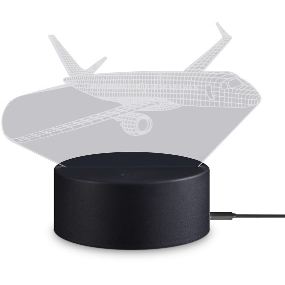 Freya Meta FR6147TL-L5B1 Аккумуляторный LED-ночник самолет USB TYPE-C, 5 Вт, 3000-6000К, CRI 80, 300 лм, 120°, основание черный акрил, плафон акриловый, сенсорный выключатель (он же переключатель цвет. температуры)