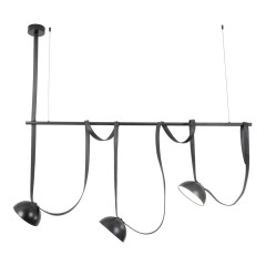 LSP-7521 Lussole SELDEN черный линейно-подвесной светильник, LED, 4000 К, 1440 Лм, белый акриловый плафон, IP20, 220 В