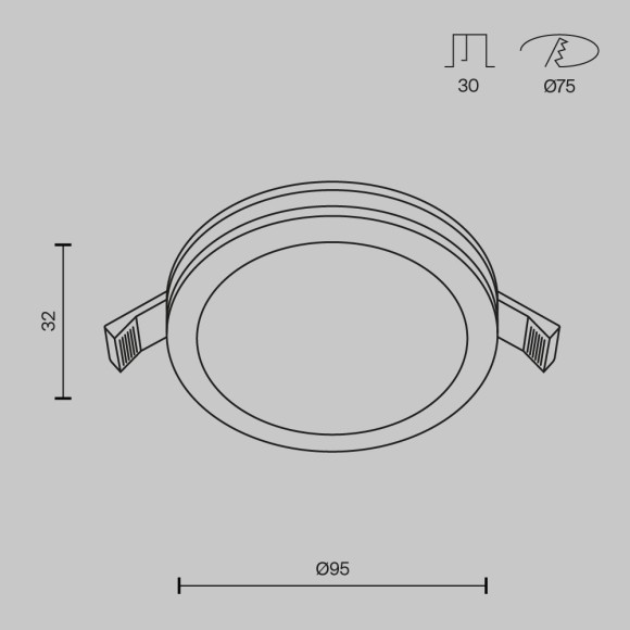 Встраиваемый светильник Maytoni DL2001-L12W4K Phanton светодиодный LED 12W
