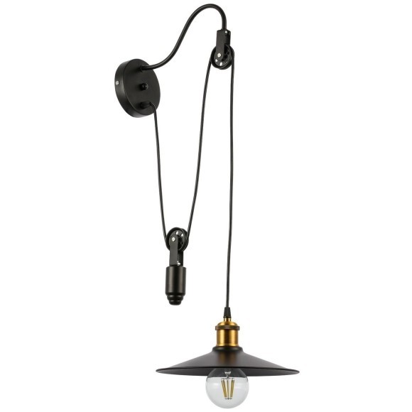 SLE120501-01 Светильник настенный Черный/Черный E27 1*60W ESPERAZZA