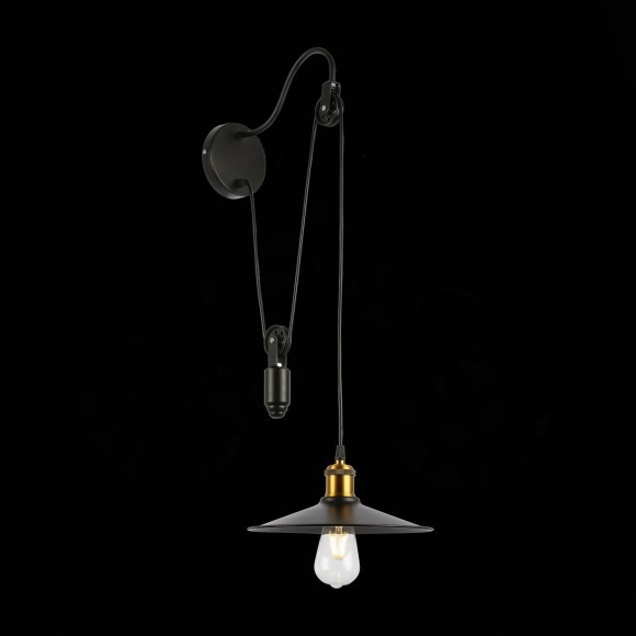 SLE120501-01 Светильник настенный Черный/Черный E27 1*60W ESPERAZZA