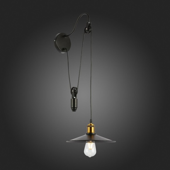 SLE120501-01 Светильник настенный Черный/Черный E27 1*60W ESPERAZZA