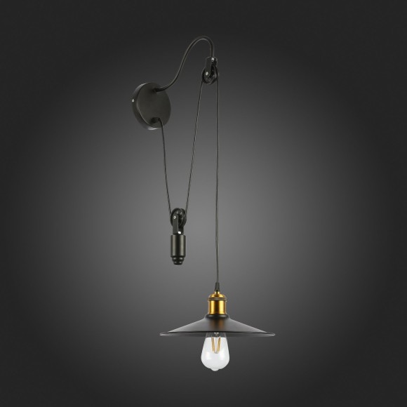 SLE120501-01 Светильник настенный Черный/Черный E27 1*60W ESPERAZZA