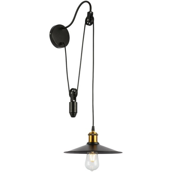 SLE120501-01 Светильник настенный Черный/Черный E27 1*60W ESPERAZZA