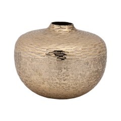 421342 KURASHIKI Ваза декоративная металл брашированное золото H190 Ø250 421342 KURASHIKI Ваза декоративная металл брашированное золото H190 Ø250