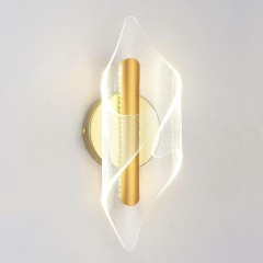 SY5927 Lussole БРАДФОРД Золотое настенное бра, LED 6 Вт, 4000 К, световой поток 550 Лм, IP20, металлический корпус, прозрачный акриловый рассеиватель