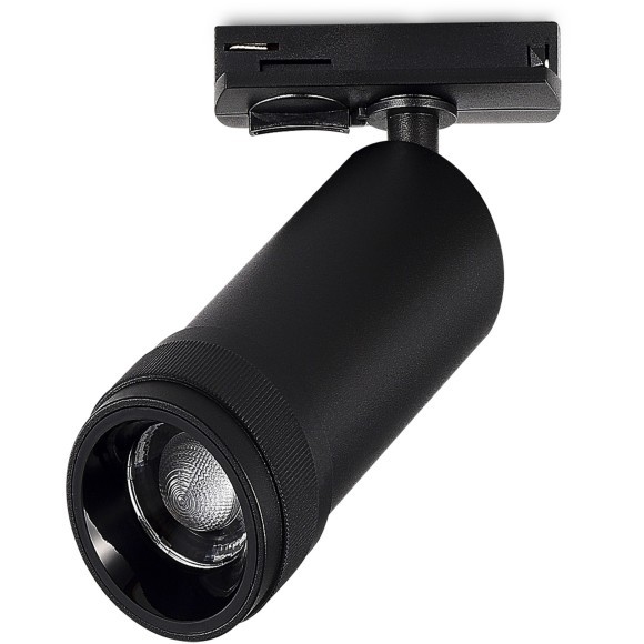 ST384.436.20 Св-к трек. Черный LED 1*20W 3000K 1 800Lm Ra90 10-55о  IP20 L170xW60xH- 220V Однофазная трековая система