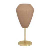 900814 CAPRAROLA Настольная лампа 1 лампа E27, 40Вт, механический выключатель, сталь, матовая латунь, матовое стекло