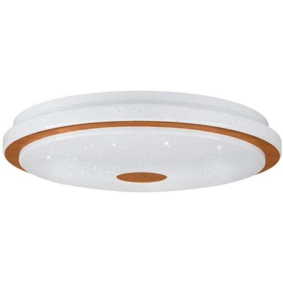 900598 Настенно-потолочный светильник LANCIANO 1, LED 24W, 1900lm, H75, Ø400, сталь, дерево, белый, коричневый/пластик с эффектом кристаллов, белый, х 900598 Настенно-потолочный светильник LANCIANO 1, LED 24W, 1900lm, H75, Ø400, сталь, дерево, белый, коричневый/пластик с эффектом кристаллов, белый, х