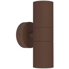 902041 Уличн светодиод свет-к настенный TOMELLOSO, 2X28W(GU10), IP44, алюминий, коричн, стекло, прозрачн