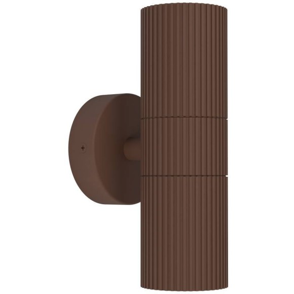 902041 Уличн светодиод свет-к настенный TOMELLOSO, 2X28W(GU10), IP44, алюминий, коричн, стекло, прозрачн