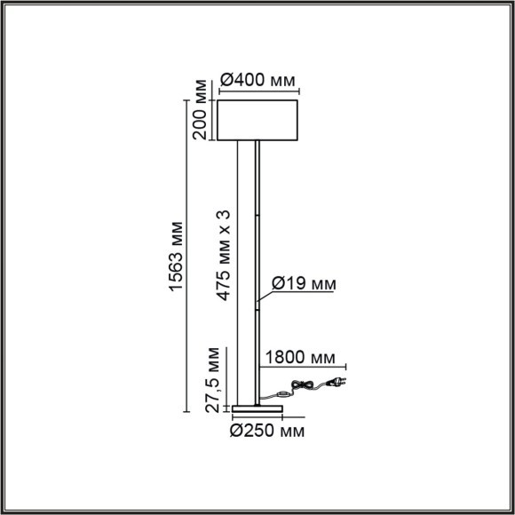 Торшер Lumion NIKKI 8251/2F