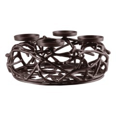 422731 Подсвечник OROQUIETA, ?350,  H135, коричневый