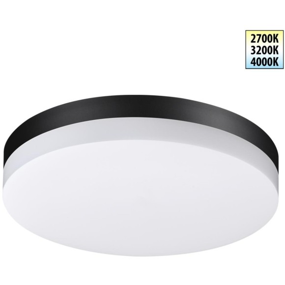 359730 STREET NT25 780 черный Светильник ландшафтный с переключ. цв. температуры и мощности IP65 LED 20/25/30W 180-265V 2700К\3200К\4000К OPAL