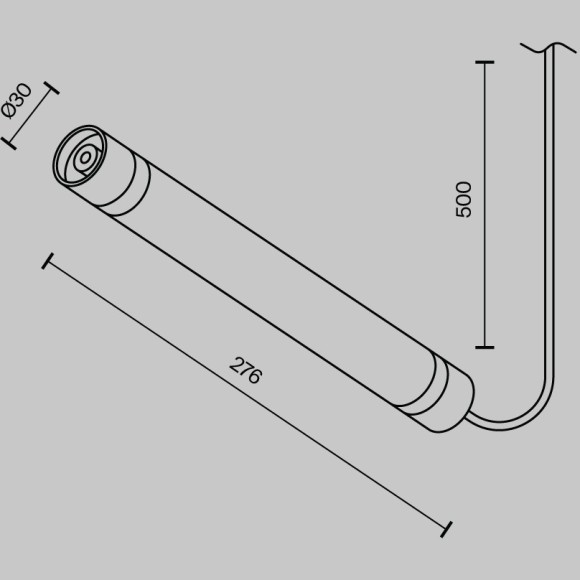 Соединитель для модульной системы Maytoni Shelf с блоком питания 100Вт 276мм CA011-L300-100W-B
