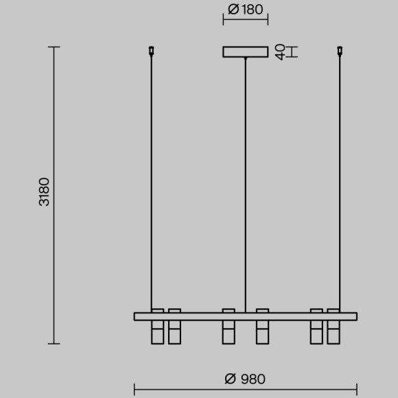 Подвесной светильник Maytoni MOD102PL-L42BK