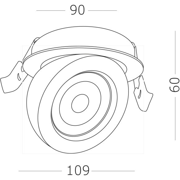 ST654.538.10 Св-к встр. Белый LED 1*10W 3000K 850Lm Ra90 38° IP20 D109xH60 180-240V Встраиваемые светильники