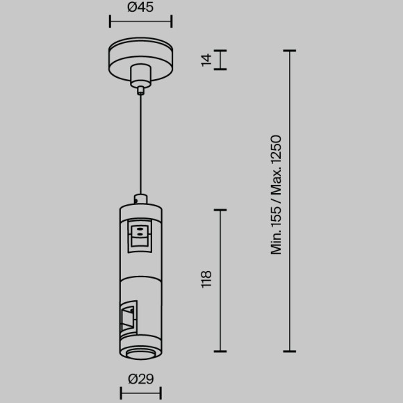 Подвес тросовый Hang двойной Maytoni Flarity платина TRA157SW-D1-PT Подвес тросовый Hang двойной Maytoni Flarity платина TRA157SW-D1-PT