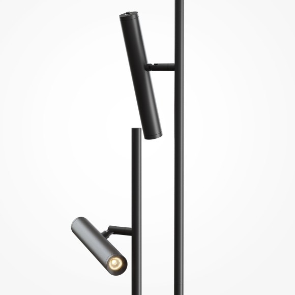 MOD460FL-L6B3K Торшер с основанием из мрамора и черного металла, независимый выкл. на каждом плафоне, 6Вт 250Лм 3000К CRI80 180° Maytoni Trust