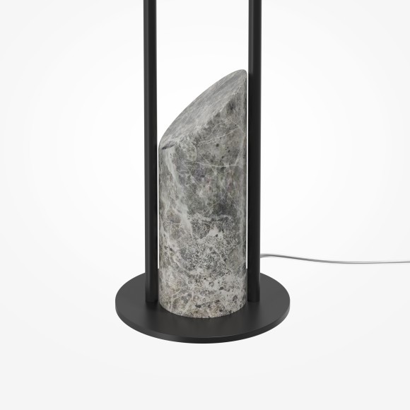 MOD460FL-L6B3K Торшер с основанием из мрамора и черного металла, независимый выкл. на каждом плафоне, 6Вт 250Лм 3000К CRI80 180° Maytoni Trust