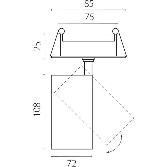 Встраиваемый поворотный светодиодный спот LED 24W 3000К CRI90 24° 3040Лм Lightstar A5236RS