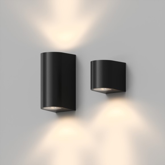 DK9790-BK Черный настенный уличный светильник Denkirs NARVIK IP44 1хGU10, черный, алюминий