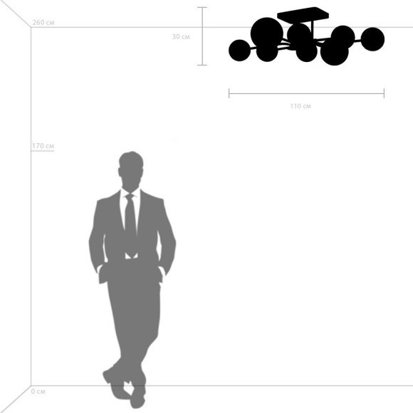 Люстра потолочная Lightstar 815380 Croco под лампы 8xE14 320W