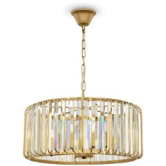 Подвесная люстра хрустальная Esme FR1005PL-05G Подвесная люстра хрустальная Esme FR1005PL-05G