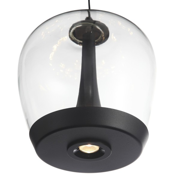 SL6014.423.01 Светильник подвесной ST-Luce Черный/Прозрачный, Черный LED 1*17W 3000K RIPPLE