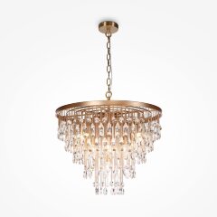Подвесная люстра хрустальная Linn MOD091PL-09G Подвесная люстра хрустальная Linn MOD091PL-09G