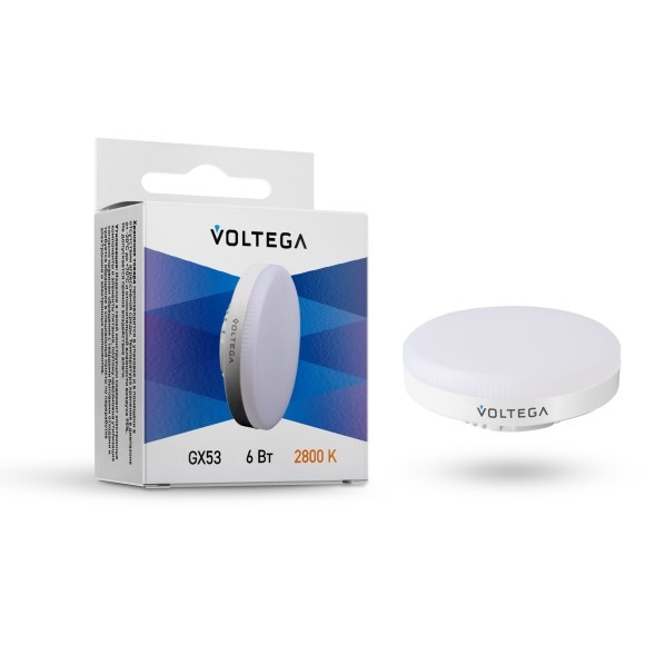 Voltega 7770 Светодиодная лампа таблетка Simple GX53 6W 450лм 2800K CRI80 100° IP20 220V Voltega 7770 Светодиодная лампа таблетка Simple GX53 6W 450лм 2800K CRI80 100° IP20 220V