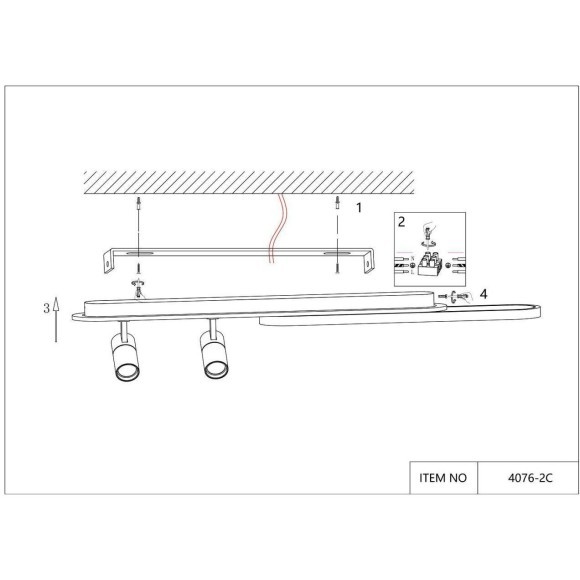 Настенно-потолочный светильник Planar 4076-2C