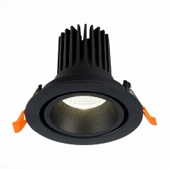 ST705.448.10 Св-к встр. Черный LED 1*10W 4000K 750Lm Ra90 38° IP20 D102xH85 170-240V Встраиваемые светильники ST705.448.10 Св-к встр. Черный LED 1*10W 4000K 750Lm Ra90 38° IP20 D102xH85 170-240V Встраиваемые светильники