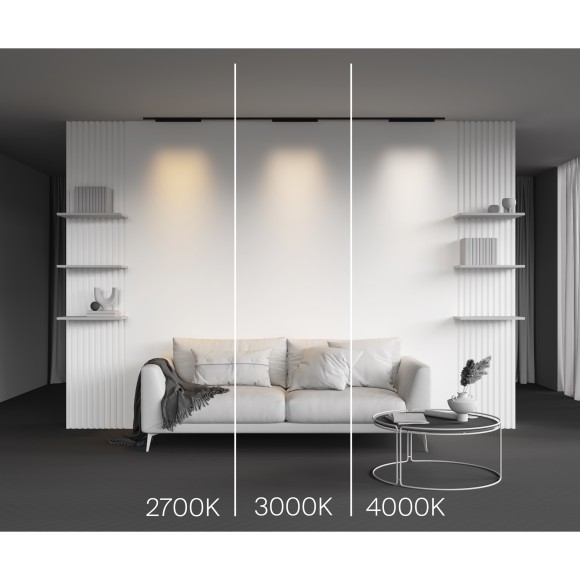 TR193-1-20W3K-M-B Ультратонкий трековый диммируемый по TRIAC 0/1-10V магнитный светодиодный светильник Maytoni Levity CRI90+ 3000К 1060Лм 30° 20Вт