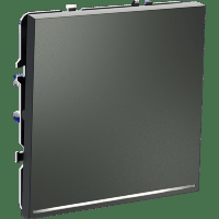 Проходной переключатель встраиваемый VOLTUM S70 одноклавишный с подсветкой 10А, (титан)