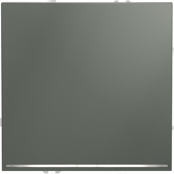 Проходной переключатель встраиваемый VOLTUM S70 одноклавишный с подсветкой 10А, (титан)